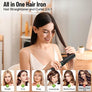 Sunmay Voga Cordless Hair Straightener and Curler 2 in 1, Portable Flat Iron Hair Straightener , 30S Fast Heat Up Ceramic Flat Iron with 5000mAh Battery, Anti-Scald, Travel Size Preferred Gifts